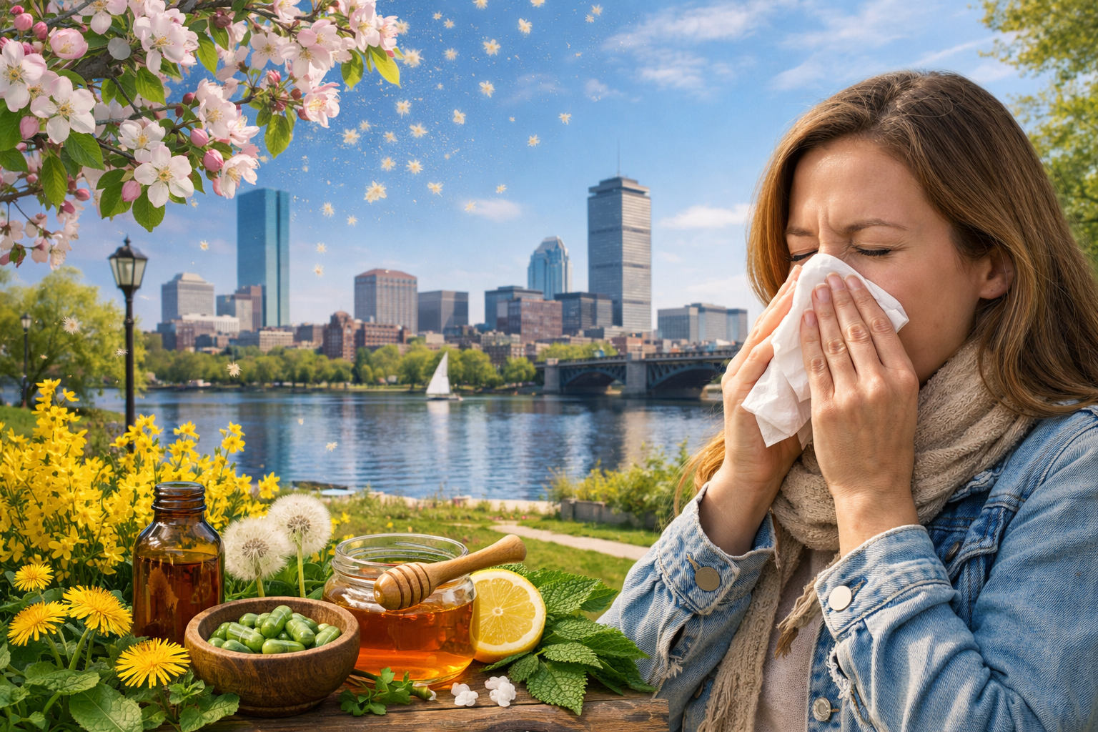 Spring sneezes by the Charles River